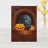 Carte de voeux heureuse de Halloween (Fleur jaune)