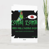 carte de voeux heureuse de jour de dinde (Dos)