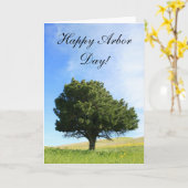 Carte de voeux heureuse de journée de l'arbre (Fleur jaune)