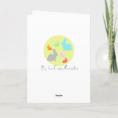 Carte de voeux heureuse de lapins de Pâques (Dos)