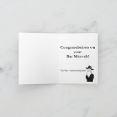Carte de voeux heureuse de Mitzvah de barre - (Intérieur)