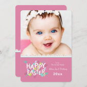 Carte de voeux heureuse de photo de Pâques (Devant / Derrière)