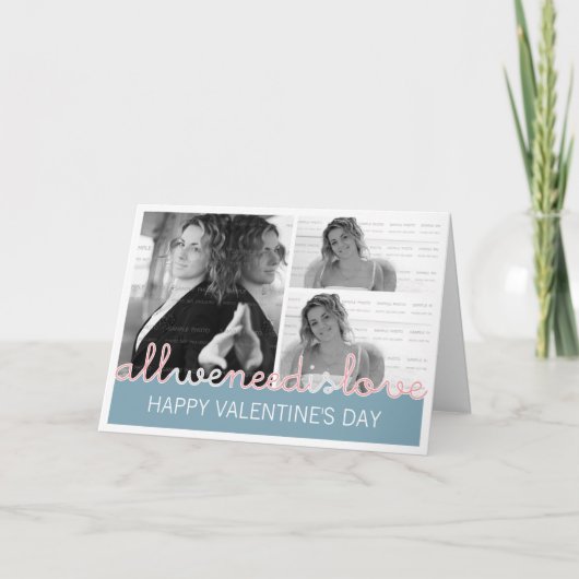 Carte de voeux heureuse de photo de Valentines | 3 (Devant)