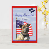 Carte de voeux heureuse de Pitbull de Jour du (Fleur jaune)