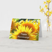 Carte de voeux heureuse de tournesol (Fleur jaune)