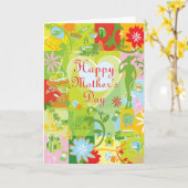 Carte de voeux heureuse du jour de mère (Fleur jaune)