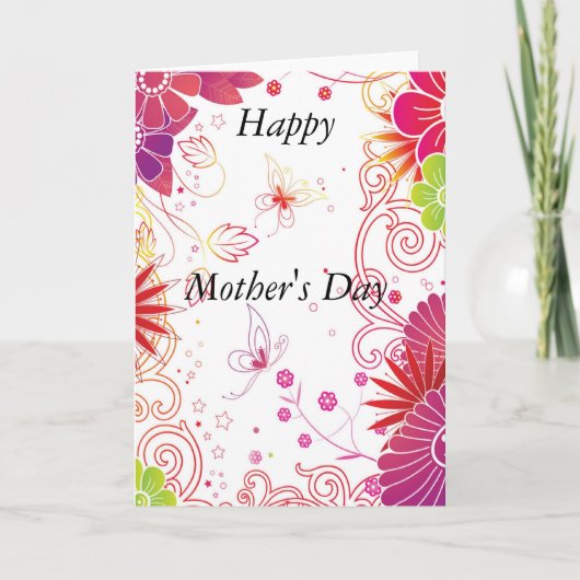 Carte de voeux heureuse du jour de mère (Devant)