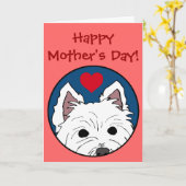 Carte de voeux heureuse du jour de mère de coeur (Fleur jaune)