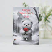 Carte de voeux Heureuse Sainte-Valentin (Debout devant)