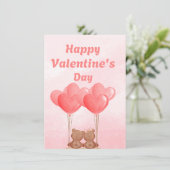 Carte de voeux Heureuse Sainte-Valentin (Debout devant)