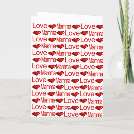 Carte de voeux Heureuse Sainte-Valentin Mama Red H (Dos)