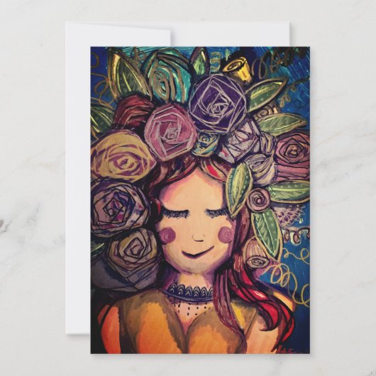 Carte de vœux heureuse vierge (Devant)