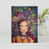 Carte de vœux heureuse vierge (Debout devant)