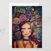 Carte de vœux heureuse vierge (Devant / Derrière)