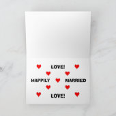 Carte de voeux HEUREUSEMENT MARIÉE (Intérieur)