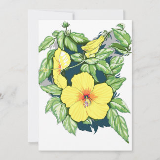Carte de voeux Hibiscus