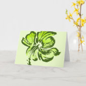 Carte de voeux Hibiscus Aquarelle (Fleur jaune)