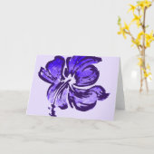 Carte de voeux Hibiscus Aquarelle (Fleur jaune)