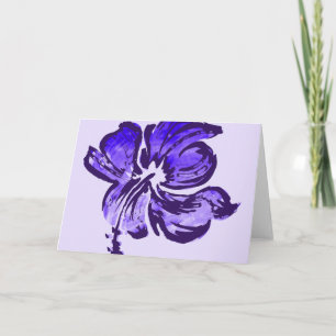 Carte de voeux Hibiscus Aquarelle
