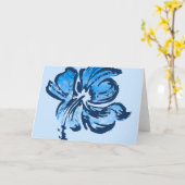 Carte de voeux Hibiscus Aquarelle (Fleur jaune)