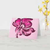 Carte de voeux Hibiscus Aquarelle (Fleur jaune)