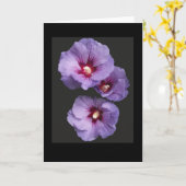Carte de voeux Hibiscus bleu (Fleur jaune)