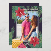Carte de voeux Hibiscus Photo (Devant / Derrière)