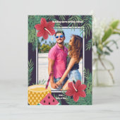 Carte de voeux Hibiscus Photo (Debout devant)