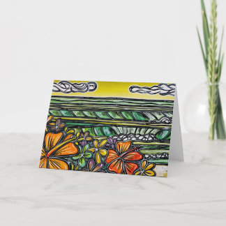 Carte de voeux Hibiscus Surf