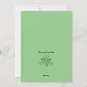 Carte de vœux - Hibou (vert) (Dos)