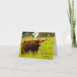 Carte de voeux Highland Cow