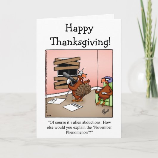 Carte de voeux Hilarious Thanksgiving Humour (Devant)