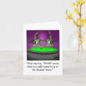 Carte de voeux Hilariy Halloween (Fleur jaune)