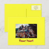 Carte de voeux Hippies 60 (Devant / Derrière)