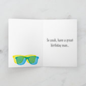 Carte de voeux Hipster guy (Intérieur)