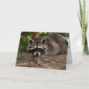 Carte de voeux Hipster Raccoon N'importe quelle oc