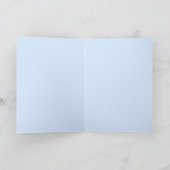 Carte de vœux HISTOIRE DU COUCHER / Bleue (Intérieur)