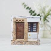 Carte de voeux historique Portugal Porte (Debout devant)