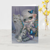 Carte de voeux "hiver" (Fleur jaune)