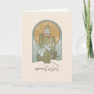 Carte de voeux hiver Cactus Holiday