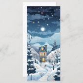 Carte de voeux hiver étoilée (Devant / Derrière)