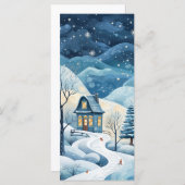 Carte de voeux hiver étoilée (Devant / Derrière)