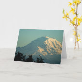 Carte de voeux : Hiver le mont Rainier (Fleur jaune)