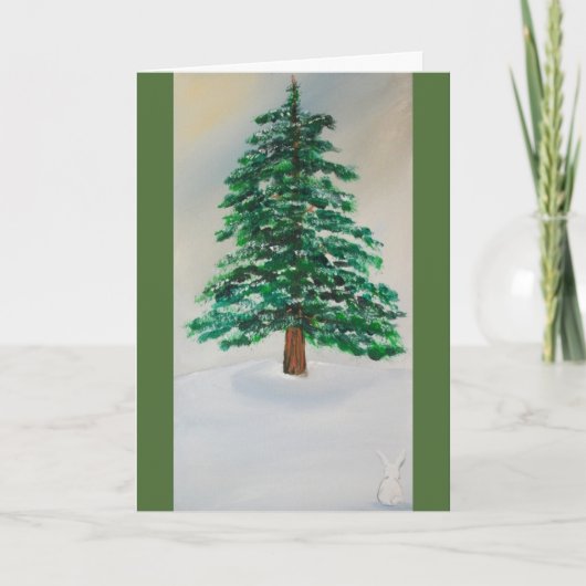 Carte de voeux hiver Pine Tree (Devant)