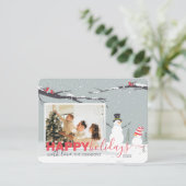 Carte de voeux hiver Snowman (Debout devant)