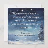 Carte de voeux hiver Solstice Holiday (Dos)