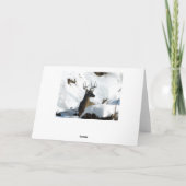 Carte de voeux hiver White Tail Deer (Buck) (Dos)