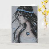 Carte de voeux hivernale (Fleur jaune)