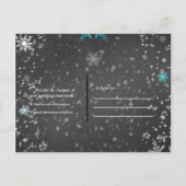 Carte de vœux hivernale à la craie sarcelle et vio (Dos)