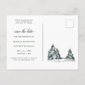 Carte de vœux hivernale de la forêt enchantée, Dat (Dos)